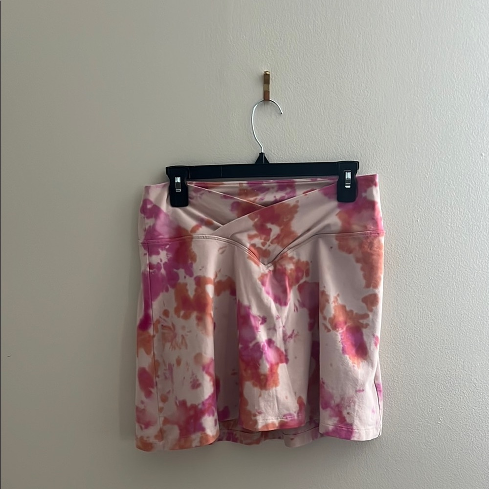 PINK Victoria's Secret Crossover Mini Skirt in Pink and Orange
